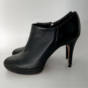 Vince Camuto Women's Heel Bootie ELVIN Black Leather Ankle Boot - SIZE 8.5M 38.5